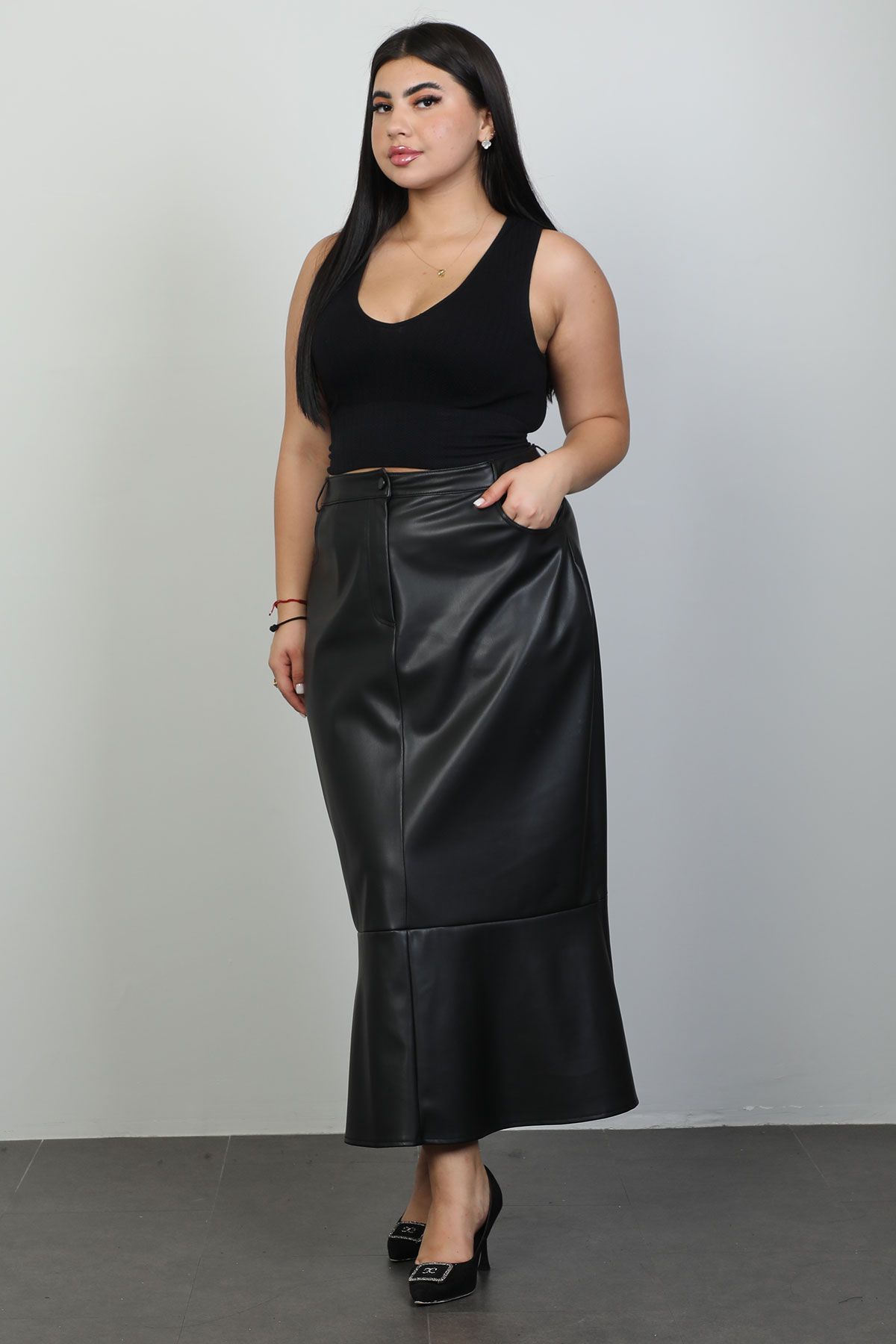 Mira Mia K249819xl Black Plus Size Women Skirt Dosso Dossi 