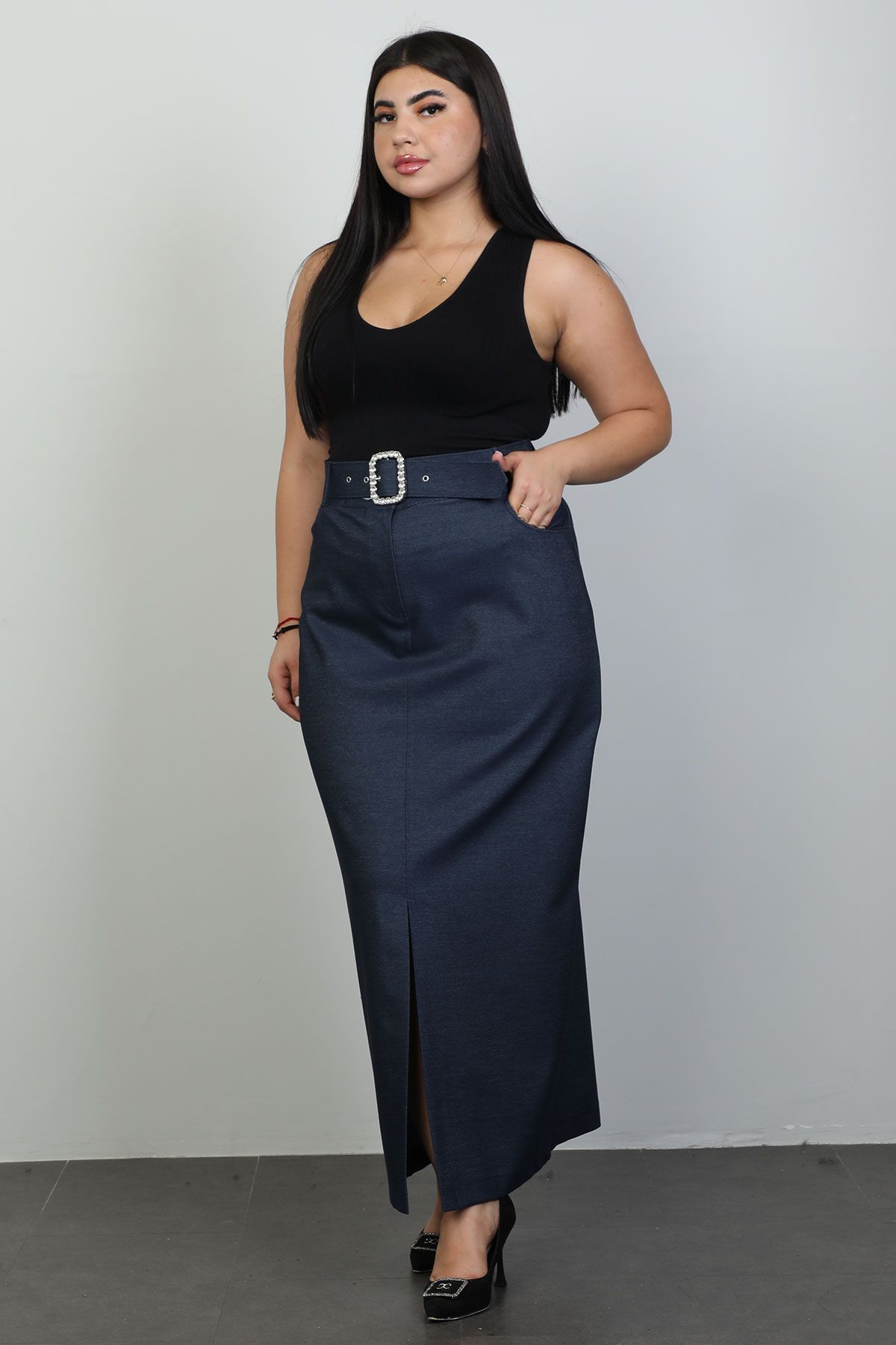 Navy pencil skirt plus clearance size