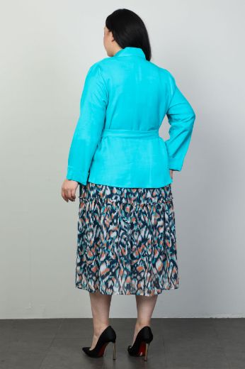 Picture of Roguee 24Y-1508xl TURQUOISE Plus Size Women Suit
