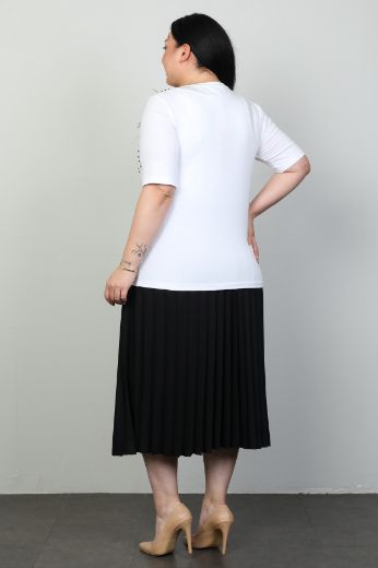 Picture of Roguee 24Y-1545xl BLACK Plus Size Women Skirt Suit