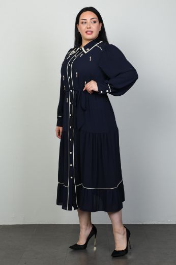 Picture of Roguee 2101xl NAVY BLUE Plus Size Women Dress 