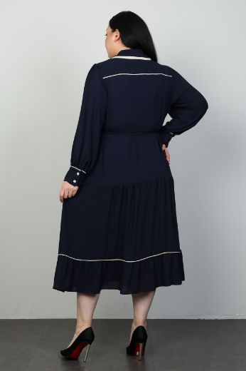 Picture of Roguee 2101xl NAVY BLUE Plus Size Women Dress 