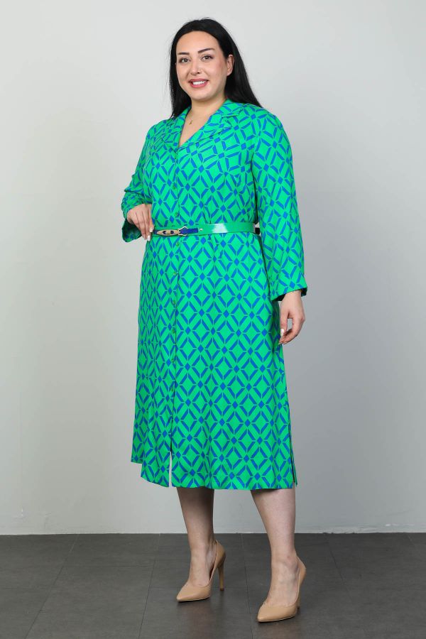 Picture of Roguee 24Y-2109xl GREEN Plus Size Women Dress 