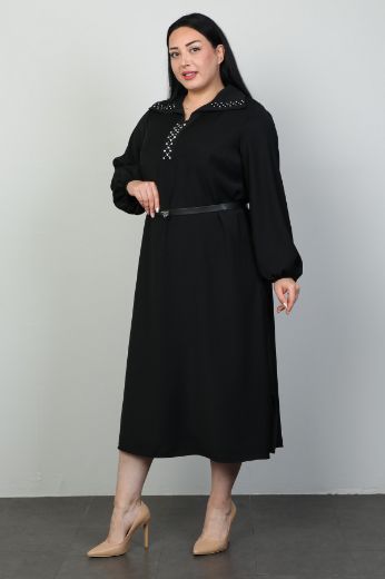 Picture of Roguee 24Y-2118xl BLACK Plus Size Women Dress 