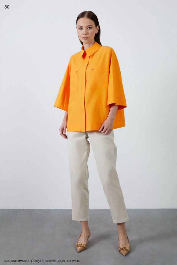 Picture of 4gKiwe MWJ015 ORANGE Women Blouse