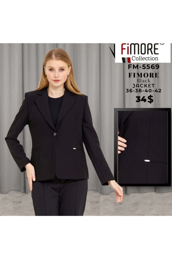 Fimore 5569 SIYAH Kadın Ceket resmi