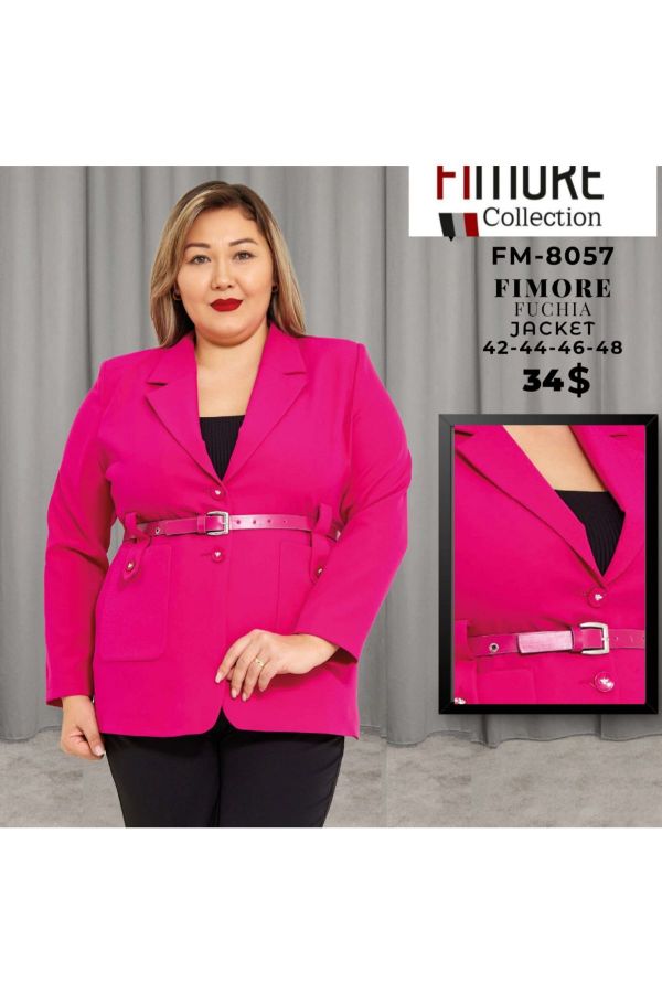 Fimore 8057xl FUSYA Büyük Beden Kadın Ceket resmi