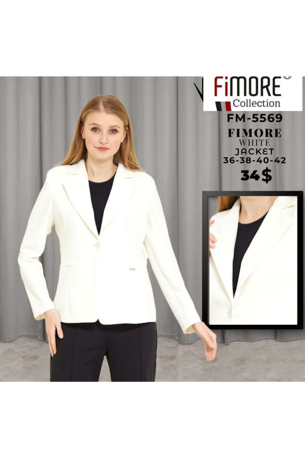 Fimore 5569 EKRU Kadın Ceket resmi