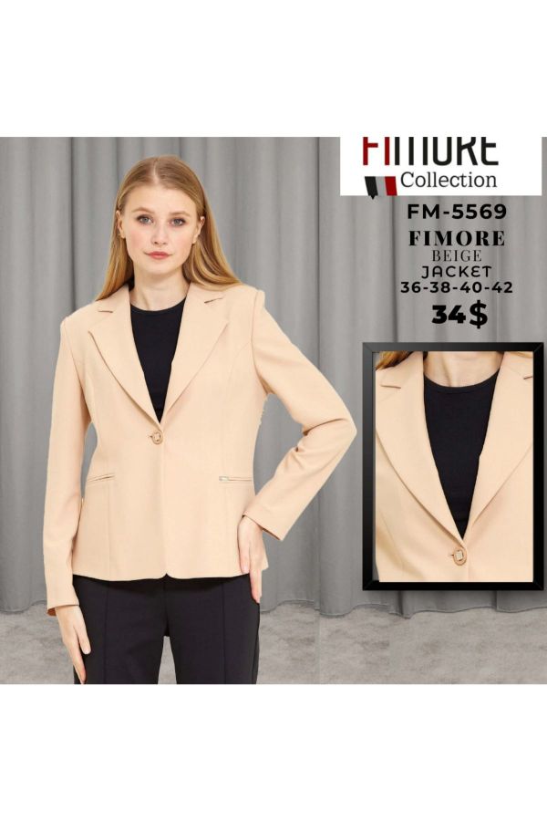 Fimore 5569 BEJ Kadın Ceket resmi