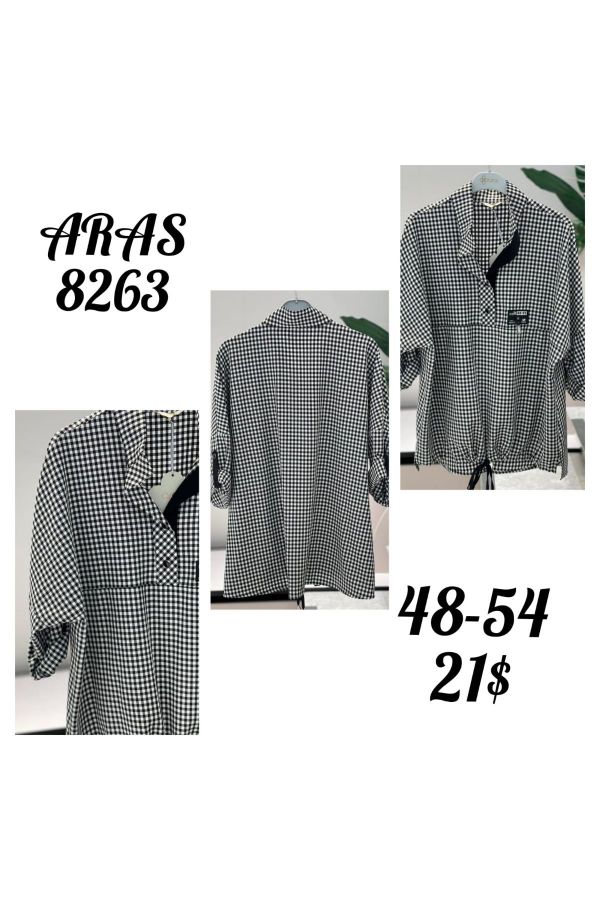 Изображение Aras 8263xl ЧЕРНЫЙ Женская блузка большого размера