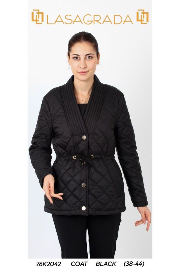 Picture of Lasagrada 76K2042 BLACK Women Puffer Coat