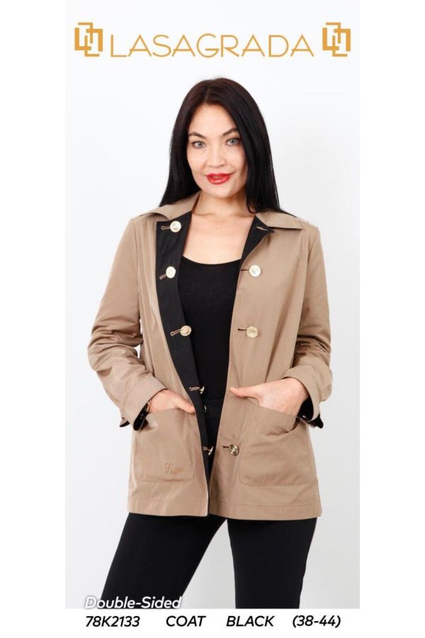 Picture of Lasagrada 78K2133 BROWN Women Puffer Coat