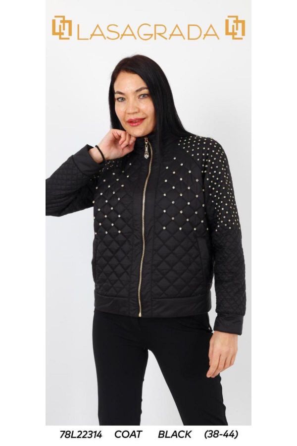 Picture of Lasagrada 78L22314 BLACK Women Puffer Coat