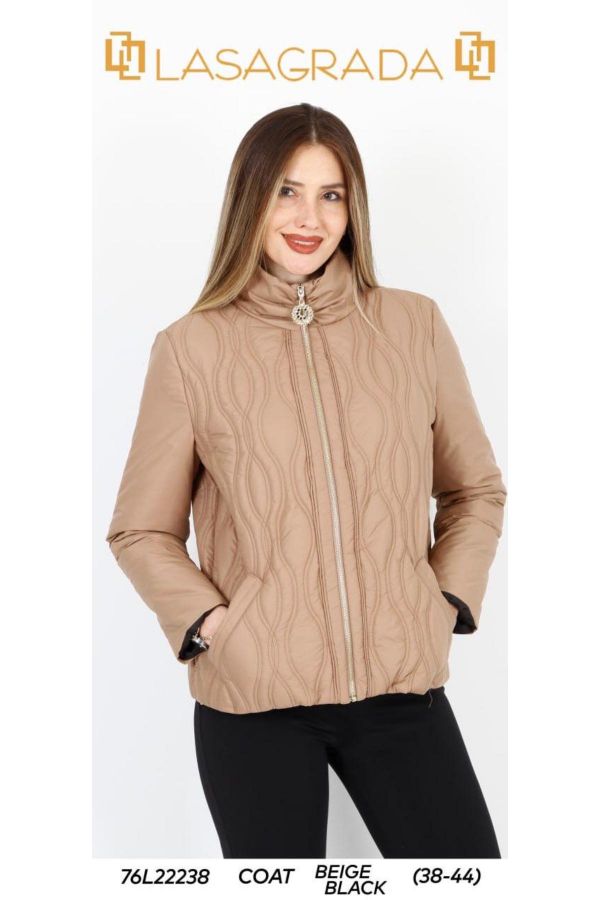 Picture of Lasagrada 76L22238 BROWN Women Puffer Coat