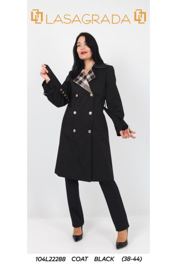 Picture of Lasagrada 104L22288 BLACK Women Puffer Coat