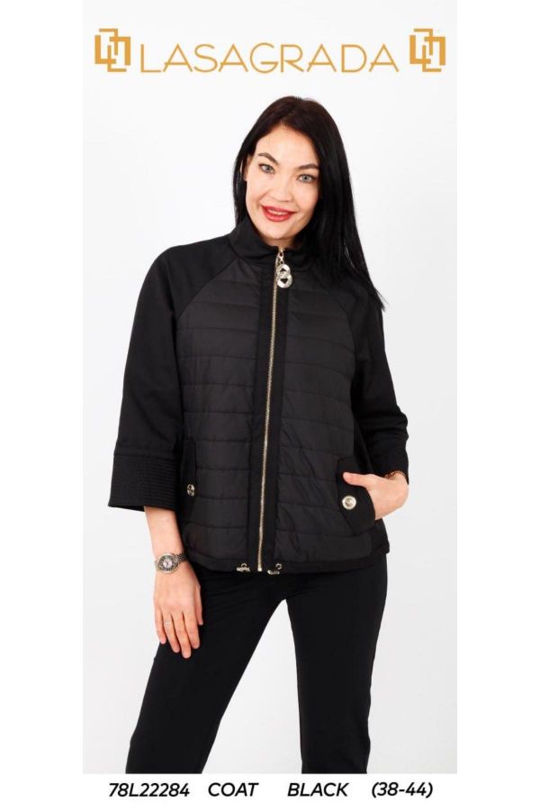 Picture of Lasagrada 78L22284 BLACK Women Puffer Coat