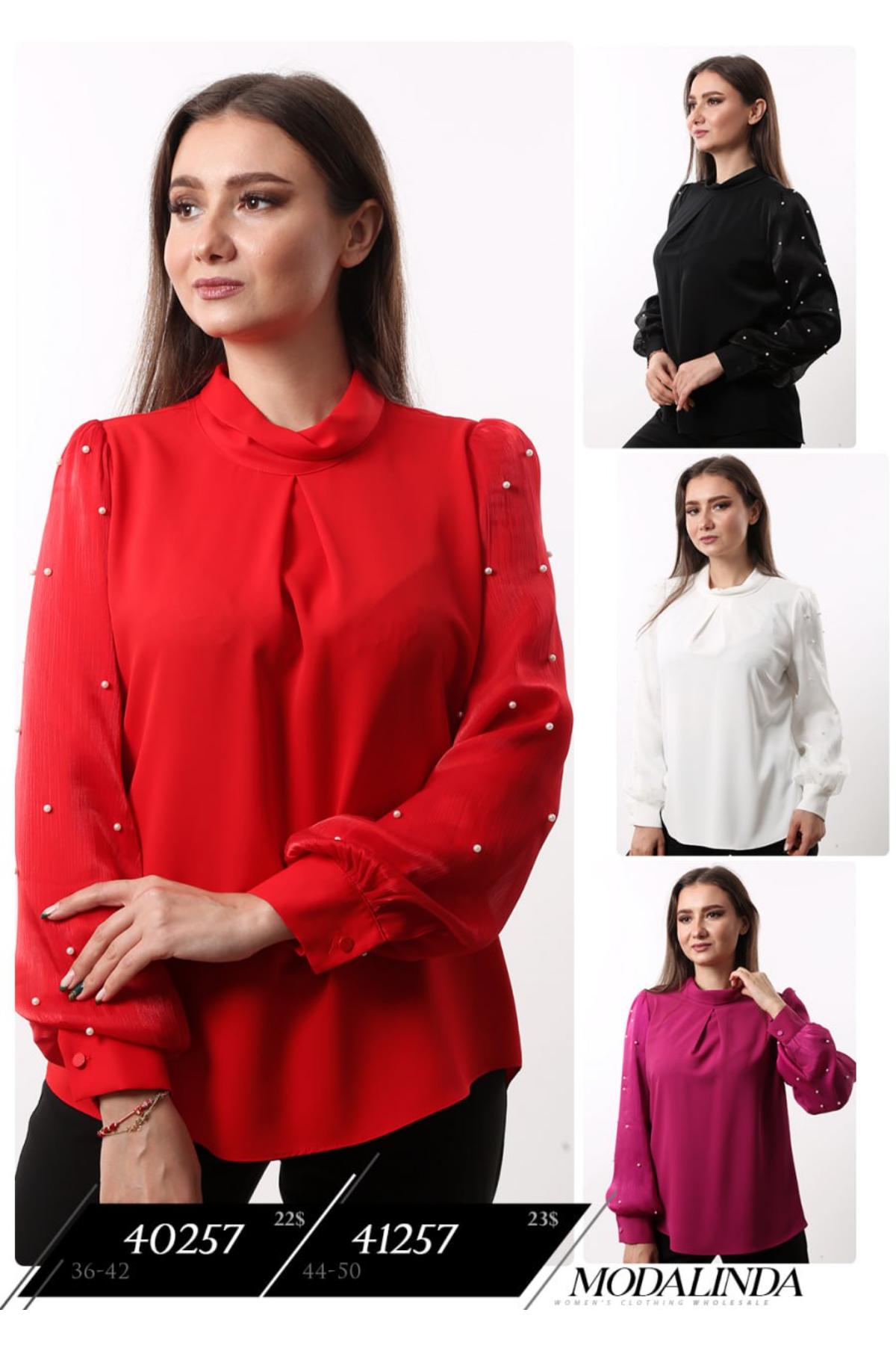 Modalinda 41257xl ЧЕРНЫЙ Женская блузка большого размера | Dosso Dossi