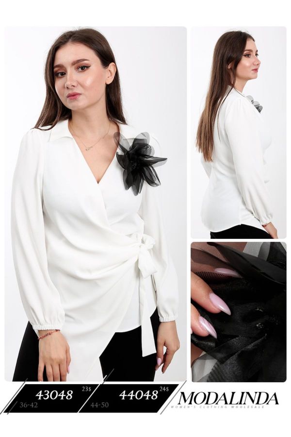 Picture of Modalinda 43048 ECRU Women Blouse