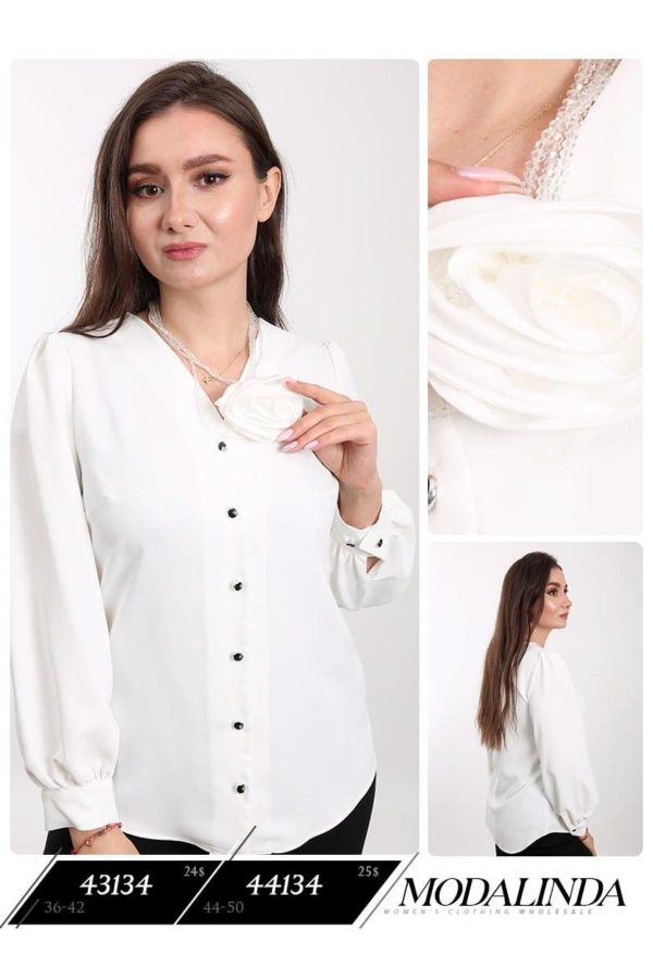 Picture of Modalinda 43134 ECRU Women Blouse