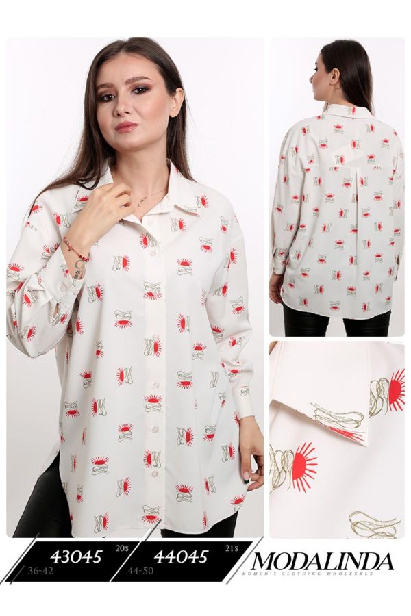 Picture of Modalinda 43045 RED Women Blouse