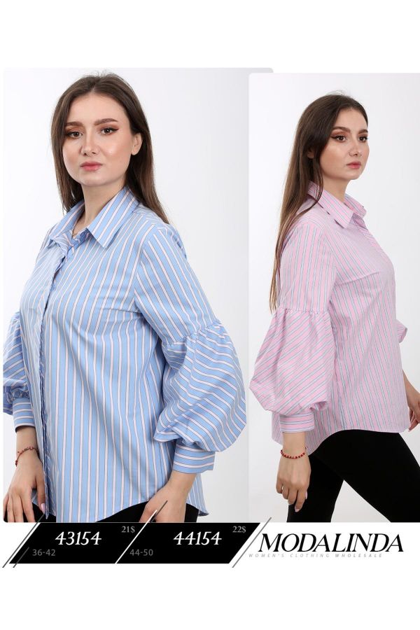 Picture of Modalinda 43154 BLUE Women Blouse