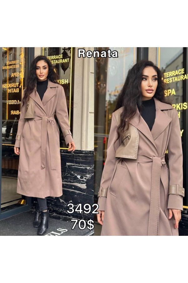 Renata 3492 PUDRA Kadın Trençkot resmi