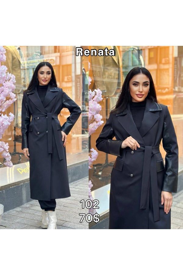 Picture of Renata 102 BLACK Women Trenchcoat