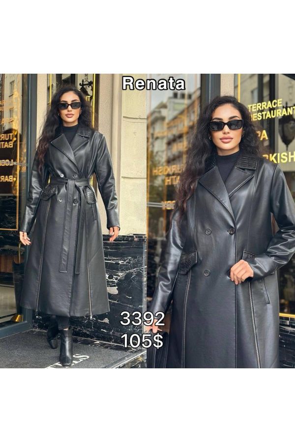 Picture of Renata 3392 BLACK Women Trenchcoat