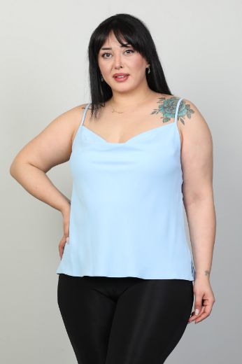Изображение 4gKiwe MWJ615xl СИНИЙ Женская блузка большого размера