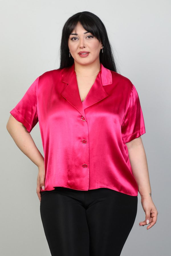 Изображение 4gKiwe MWJ613xl РОЗОВЫЙ Женская блузка большого размера