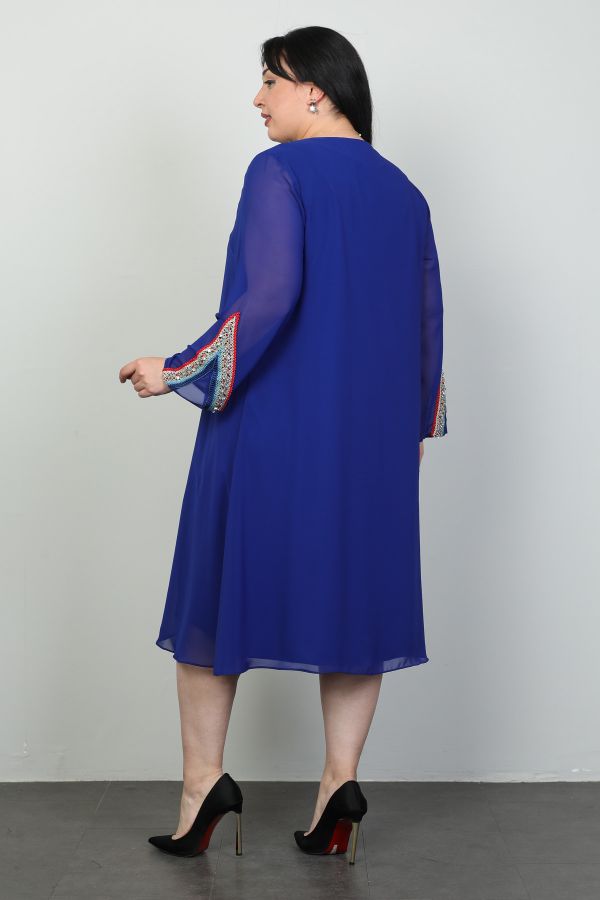 Wioma 4455xl MAVI Büyük Beden Kadın Elbise resmi