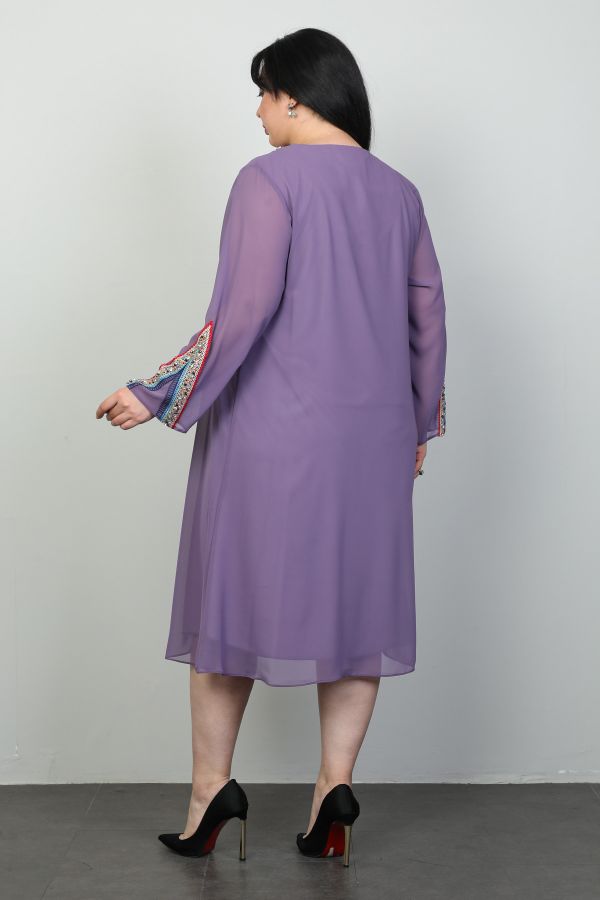 Wioma 4455xl LILA Büyük Beden Kadın Elbise resmi