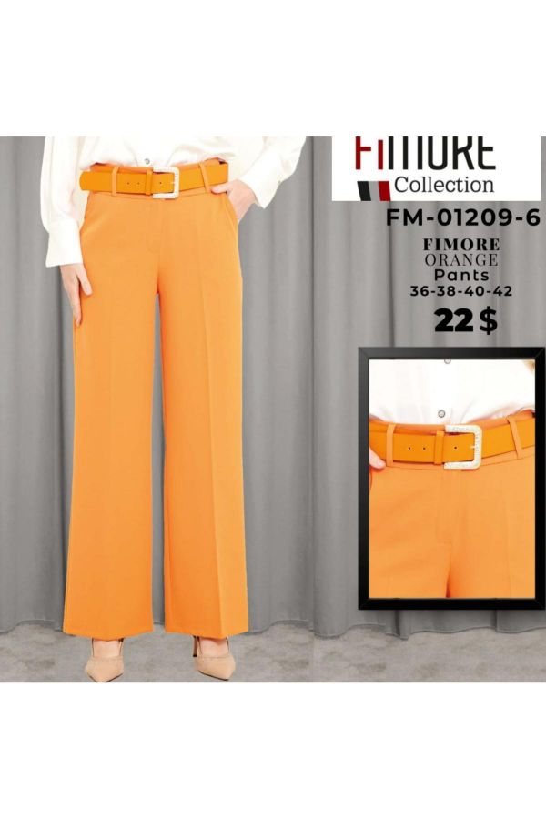 Picture of Fimore 01209-6 ORANGE Women's Trousers