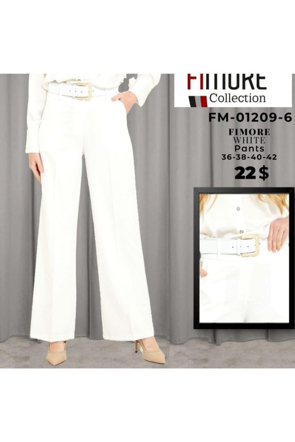 Picture of Fimore 01209-6 ECRU Women's Trousers