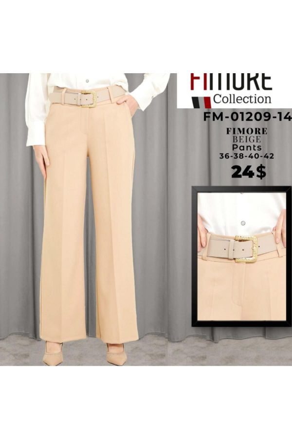 Picture of Fimore 01209-14 BEIGE Women's Trousers