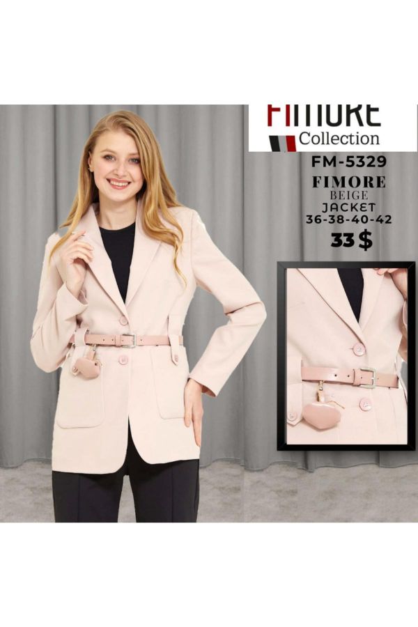 Fimore 5329 BEJ Kadın Ceket resmi