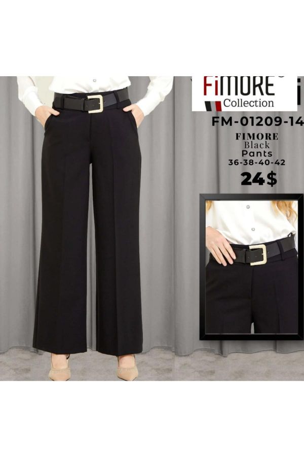 Picture of Fimore 01209-14 BLACK Women's Trousers