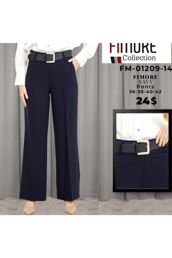 Picture of Fimore 01209-14 NAVY BLUE Women's Trousers