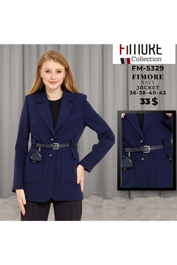 Fimore 5329 LACIVERT Kadın Ceket resmi