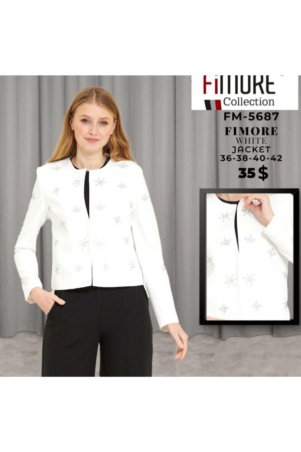 Fimore 5687 EKRU Kadın Ceket resmi