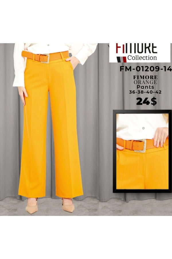 Picture of Fimore 01209-14 YELLOW Women's Trousers