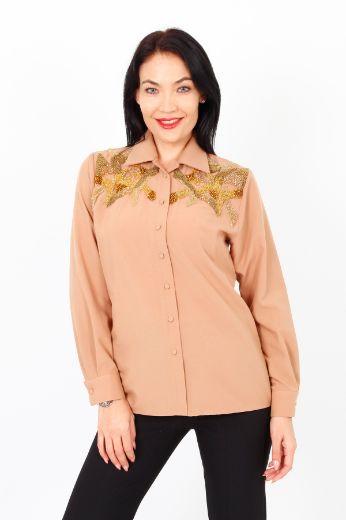 Picture of Lasagrada L23748 BROWN Women Blouse