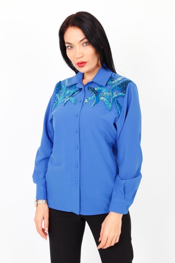 Picture of Lasagrada L23748 SAX Women Blouse