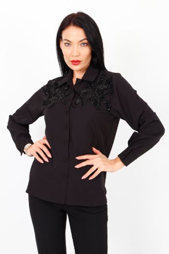 Picture of Lasagrada L23748 BLACK Women Blouse