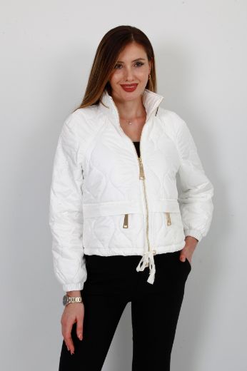 Picture of Lasagrada K2117 OFF WHITE Women Puffer Coat