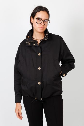 Picture of Lasagrada K2098 BLACK Women Puffer Coat