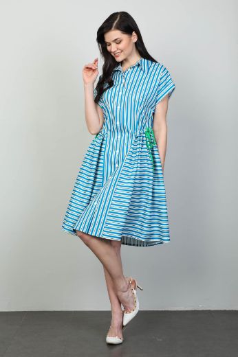 Picture of 4gKiwe MZJ001 BLUE Women Dress