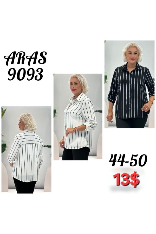 Изображение Aras 9093xl ЧЕРНЫЙ Женская блузка большого размера