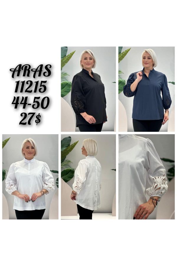 Изображение Aras 11215xl ЧЕРНЫЙ Женская блузка большого размера