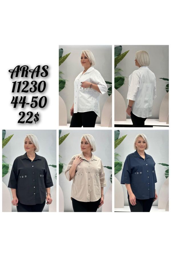 Изображение Aras 11230xl ЧЕРНЫЙ Женская блузка большого размера